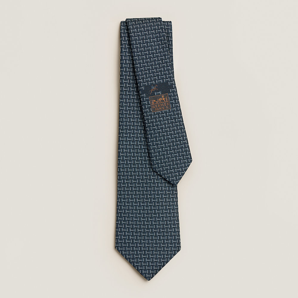 シルクタイ 7 cm 《カンテ》 - グレー | Hermès - エルメス-公式サイト
